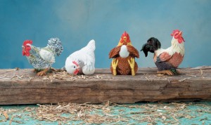 5677 Chickens Set of 4
